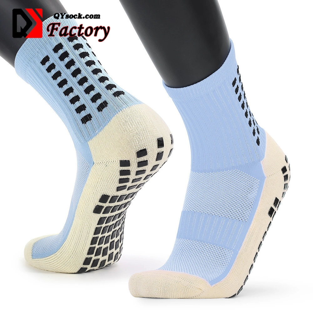 Wholesale Anti Slip Soccer Men Cotton Basketball Rugby Sports Crew Football Grip Socks