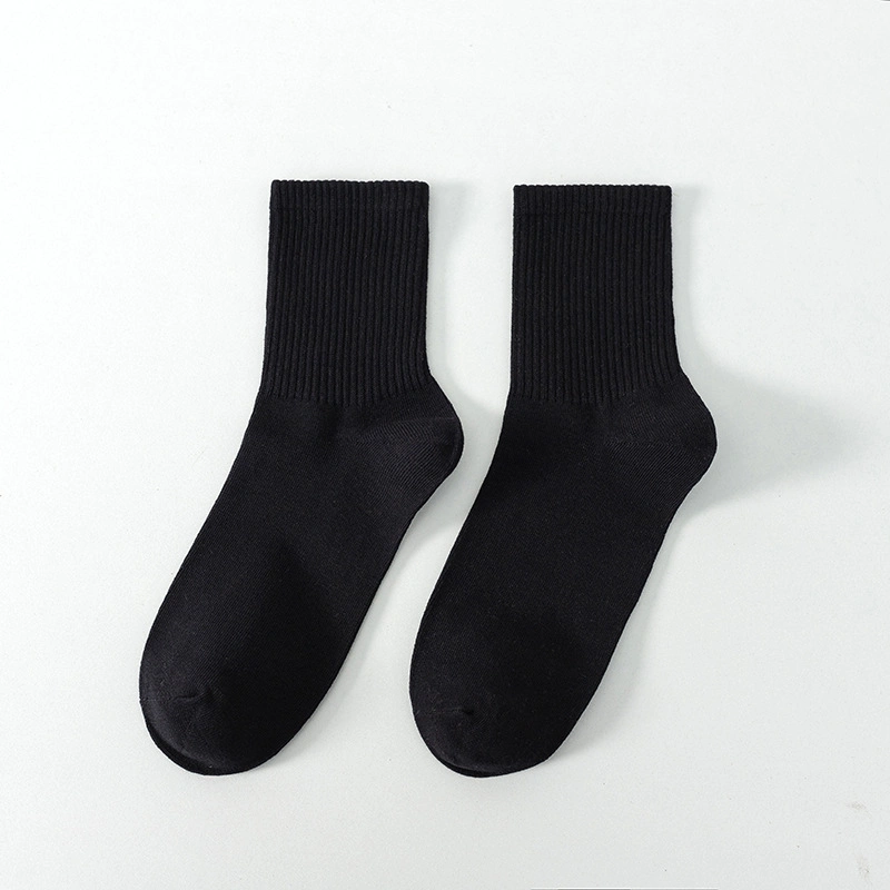 Men′s and Women′s Black and White Gray Spring and Summer Shallow Mouth Invisible Boat Socks All-Match Solid Color Socks Non-Slip Deodorant Cotton Socks Manufact