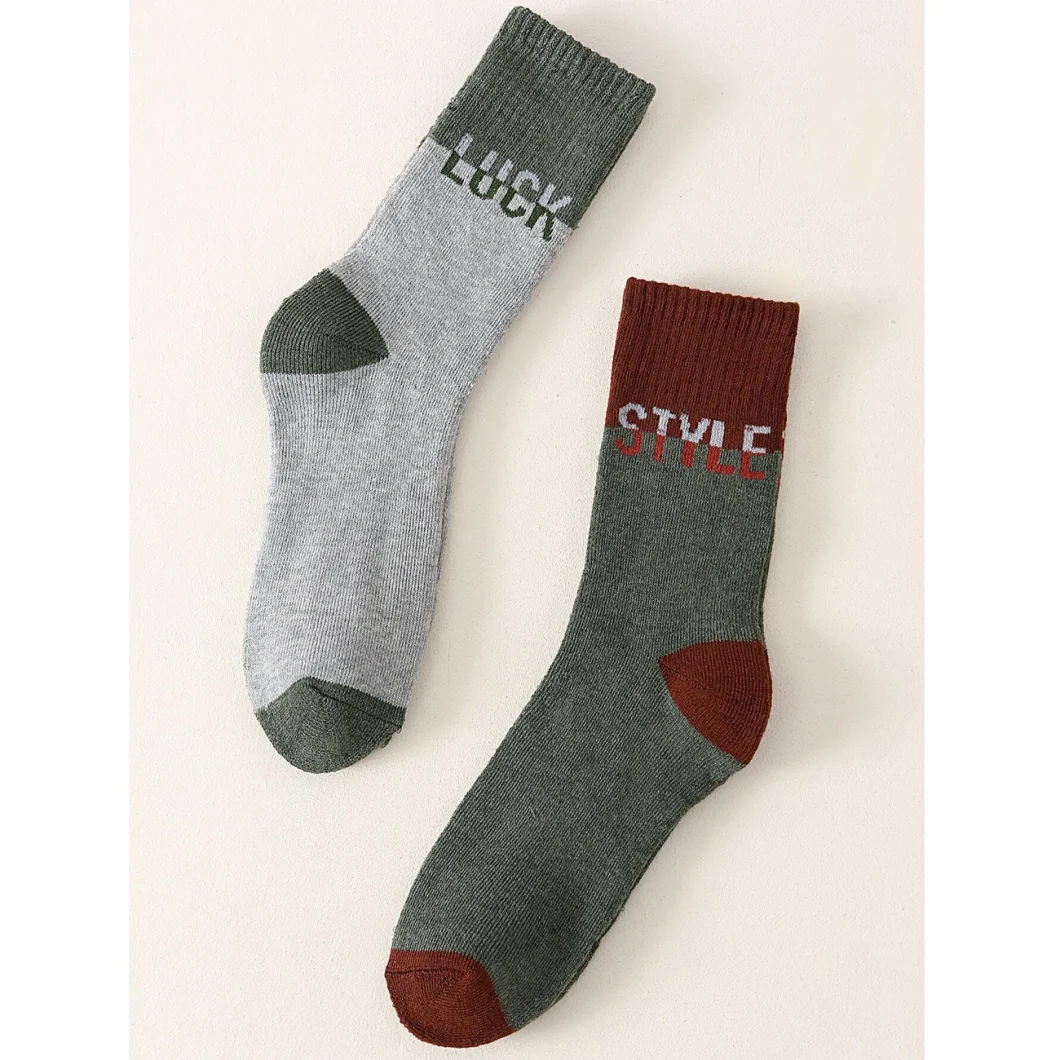 Men Women Unisex Cotton Polyester Colorful Custom Design Anti-Slip Sports Happy Jacquard Crew Socks