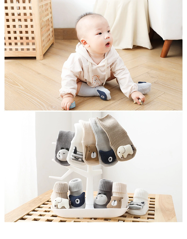 China Hot Sell Cotton Napping Winter Indoor Anti-Slip Baby Floor Socks