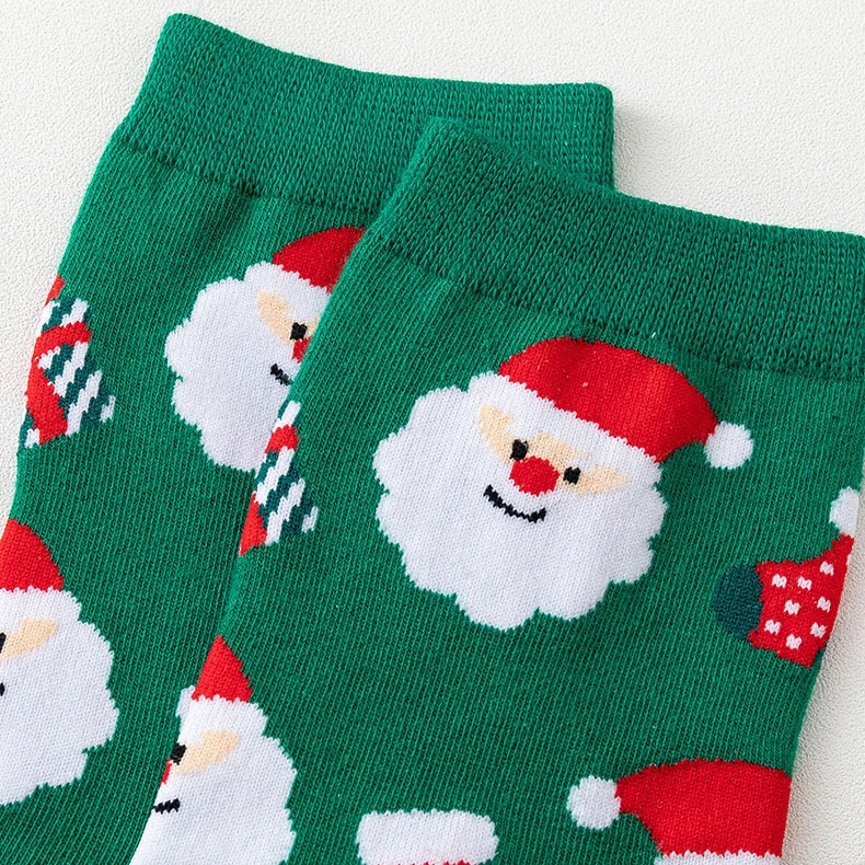 High Quality Wholeslae Custom Women Cotton Thick Crew Socks Christmas Socks